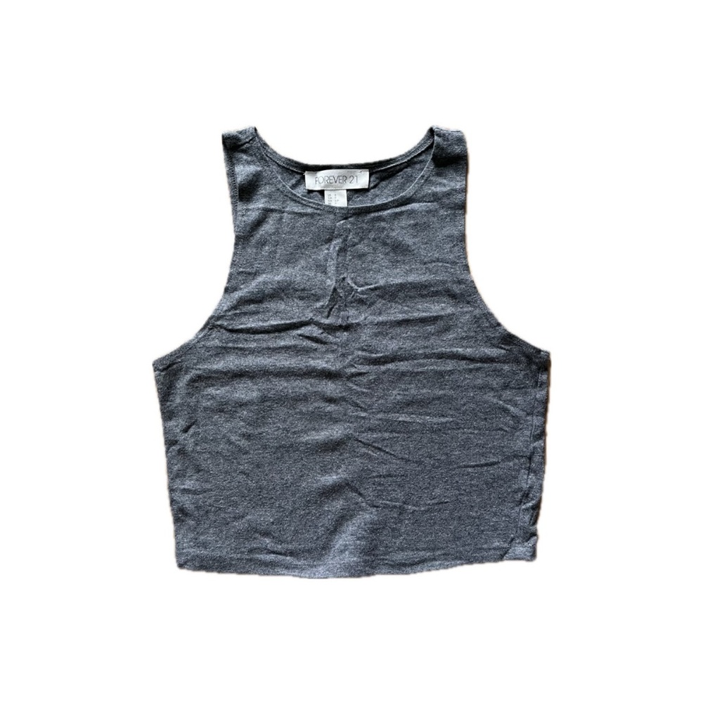 Forever 21 Gray Crop Tank Top